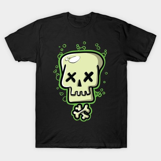 Toxic Skull Green T-Shirt by insiar86